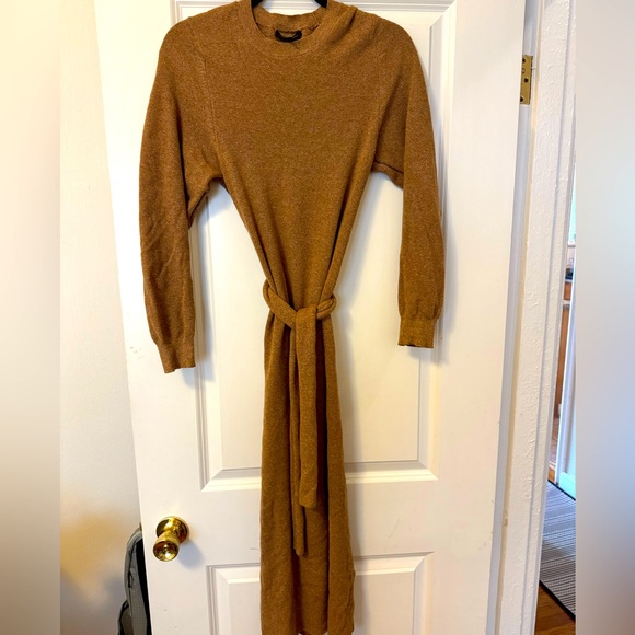 Rag & Bone Tan/Brown sweater dress with wrap (like new!) - Picture 1 of 3